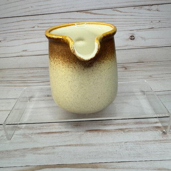 Vtg Mikasa Stylekraft C0900 Brown Cream Speckled Creamer Pitcher MCM Replacement - Picture 4 of 9